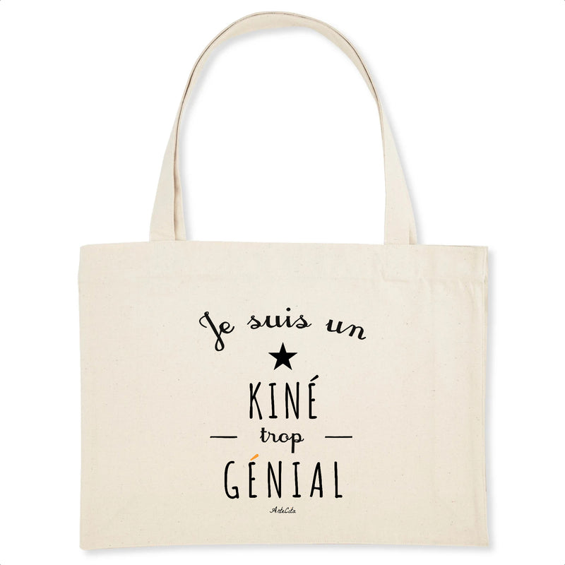 Cadeau anniversaire : Grand Cabas - Un Kiné trop Génial - Cadeau éco-responsable - Cadeau Personnalisable - Cadeaux-Positifs.com -Unique-Blanc-