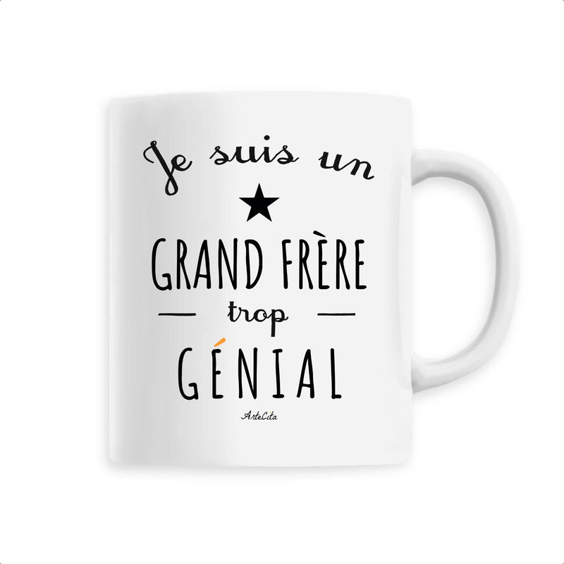 Cadeau anniversaire : Mug - Un Grand Frère trop Génial - 6 Coloris - Cadeau Original - Cadeau Personnalisable - Cadeaux-Positifs.com -Unique-Blanc-