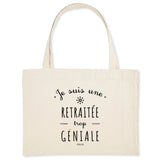 Grand Cabas - Une Retraitée trop Géniale - Cadeau Durable - Cadeau Personnalisable - Cadeaux-Positifs.com -Unique-Blanc-