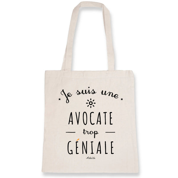 Tote Bag - Une Avocate trop Géniale - Coton Bio - Cadeau Original - Cadeau Personnalisable - Cadeaux-Positifs.com -Unique-Blanc-