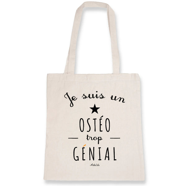 Tote Bag - Un Ostéo trop Génial - Coton Bio - Cadeau original - Cadeau Personnalisable - Cadeaux-Positifs.com -Unique-Blanc-