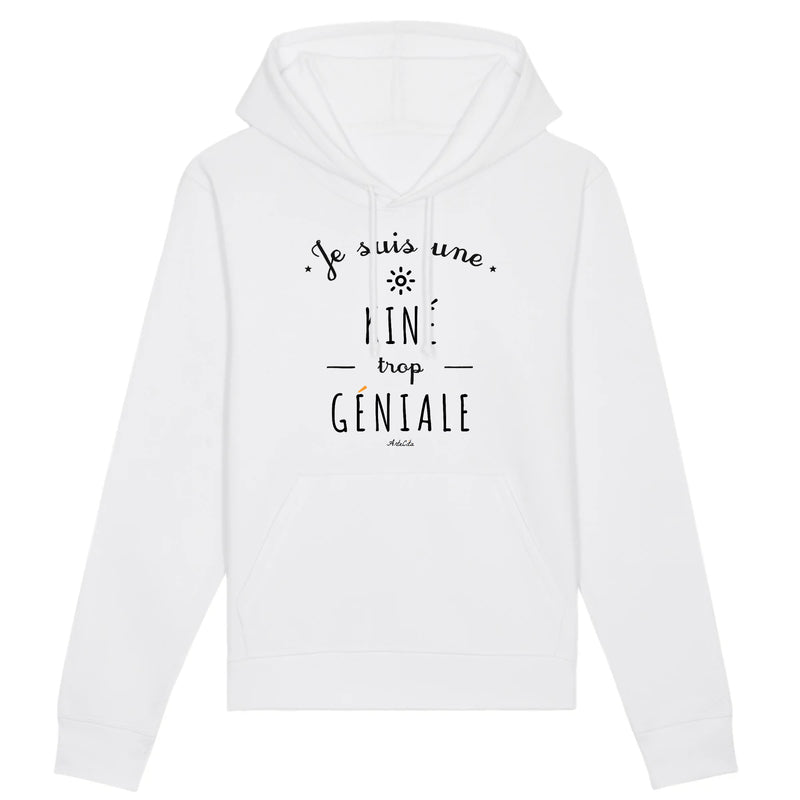 Cadeau anniversaire : Sweat à Capuche - Une Kiné trop Géniale - Coton Bio - Cadeau Original - Cadeau Personnalisable - Cadeaux-Positifs.com -XS-Blanc-