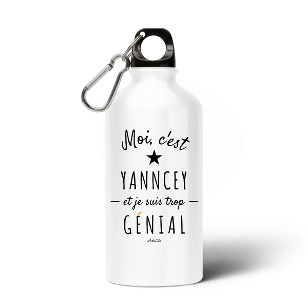 Gourde - Yanncey est trop Génial - Alu sans BPA - Cadeau Original - Cadeau Personnalisable - Cadeaux-Positifs.com -Unique-Blanc-