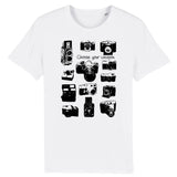 T-Shirt - Appareils Photo Vintage / Choose your Weapon - Coton Bio - Cadeau Personnalisable - Cadeaux-Positifs.com -XS-Blanc-