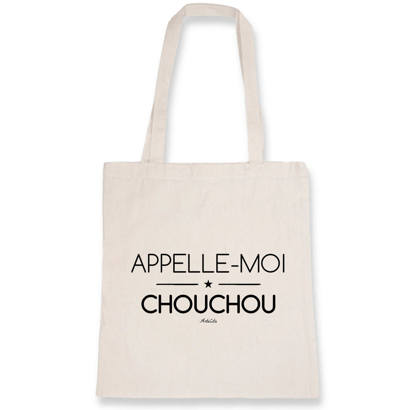 Cadeau anniversaire : Tote Bag - Appelle-moi Chouchou - Coton Bio - Cadeau Original - Cadeau Personnalisable - Cadeaux-Positifs.com -Unique-Blanc-
