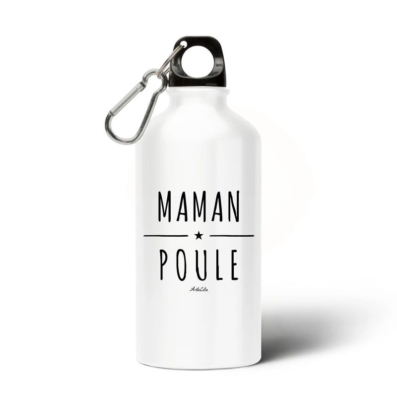 Cadeau anniversaire : Gourde - Maman Poule - Alu sans BPA - Cadeau Original - Cadeau Personnalisable - Cadeaux-Positifs.com -Unique-Blanc-