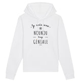 Sweat à Capuche - Une Nounou trop Géniale - Coton Bio - Cadeau Original - Cadeau Personnalisable - Cadeaux-Positifs.com -XS-Blanc-