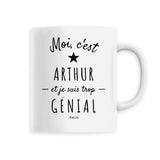 Mug - Arthur est trop Génial - 6 Coloris - Cadeau Original - Cadeau Personnalisable - Cadeaux-Positifs.com -Unique-Blanc-
