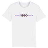T-Shirt - Année 1990 - Coton Bio - 7 Coloris - Cadeau Original - Cadeau Personnalisable - Cadeaux-Positifs.com -XS-Blanc-