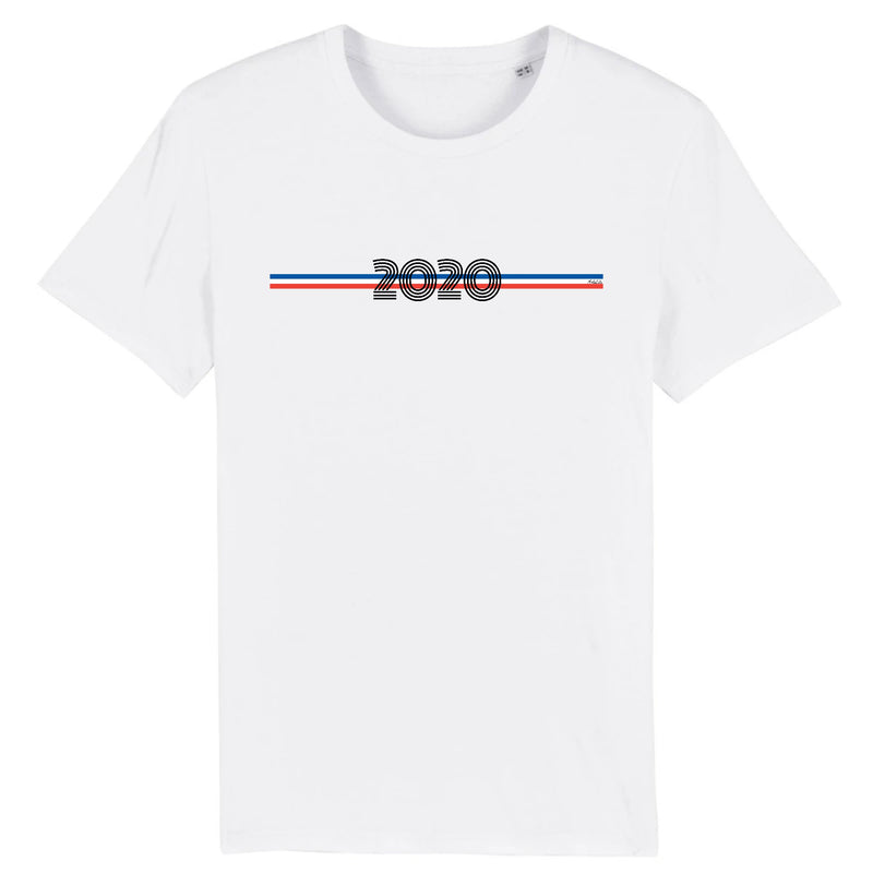 Cadeau anniversaire : T-Shirt - Année 2020 - Coton Bio - Unisexe - 7 Coloris - Cadeau Personnalisable - Cadeaux-Positifs.com -XS-Blanc-