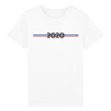 T-Shirt Enfant - Année 2020 - Coton Bio - 5 Coloris - Cadeau Personnalisable - Cadeaux-Positifs.com -3-4 ans-Blanc-