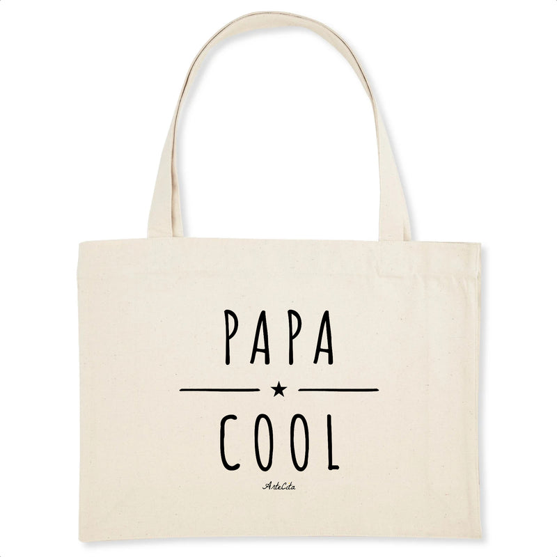 Cadeau anniversaire : Grand Cabas - Papa Cool - Matières recyclées - Cadeau Original - Cadeau Personnalisable - Cadeaux-Positifs.com -Unique-Blanc-