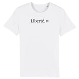 T-Shirt - Liberté - Coton Bio - Unisexe - Cadeau Original - Cadeau Personnalisable - Cadeaux-Positifs.com -XS-Blanc-