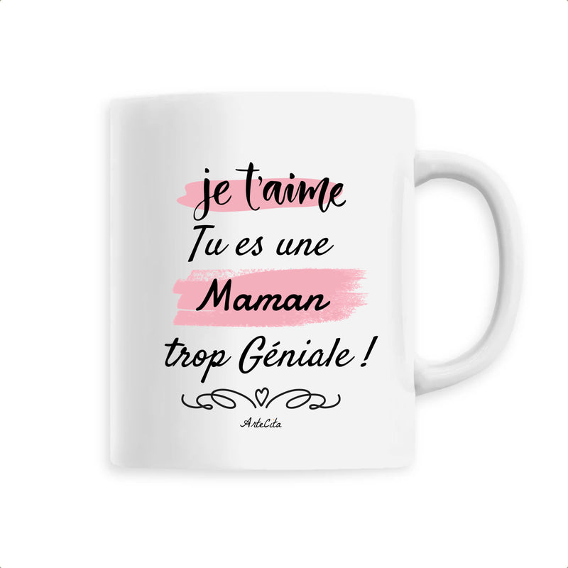 Cadeau anniversaire : Mug - Maman Je t'aime - 6 Coloris - Cadeau Original - Cadeau Personnalisable - Cadeaux-Positifs.com -Unique-Blanc-