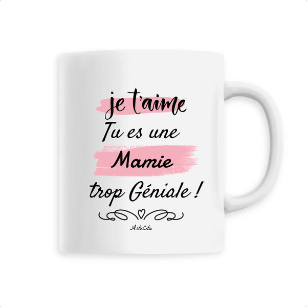 Mug - Mamie je t'aime - 6 Coloris - Cadeau Original - Cadeau Personnalisable - Cadeaux-Positifs.com -Unique-Blanc-