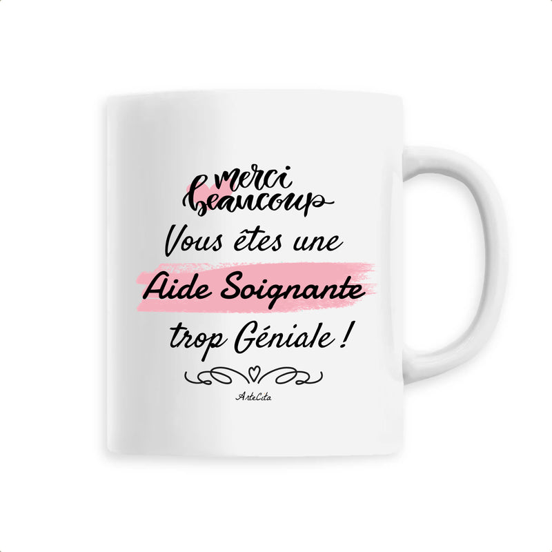 Cadeau anniversaire : Mug - Merci Aide Soignante - 6 Coloris - Cadeau Original - Cadeau Personnalisable - Cadeaux-Positifs.com -Unique-Blanc-