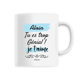 Mug - Alain je t'aime - 6 Coloris - Cadeau Tendre & Original - Cadeau Personnalisable - Cadeaux-Positifs.com -Unique-Blanc-