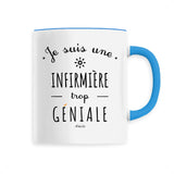 Mug - Une Infirmière trop Géniale - 6 Coloris - Cadeau Original - Cadeau Personnalisable - Cadeaux-Positifs.com -Unique-Bleu-