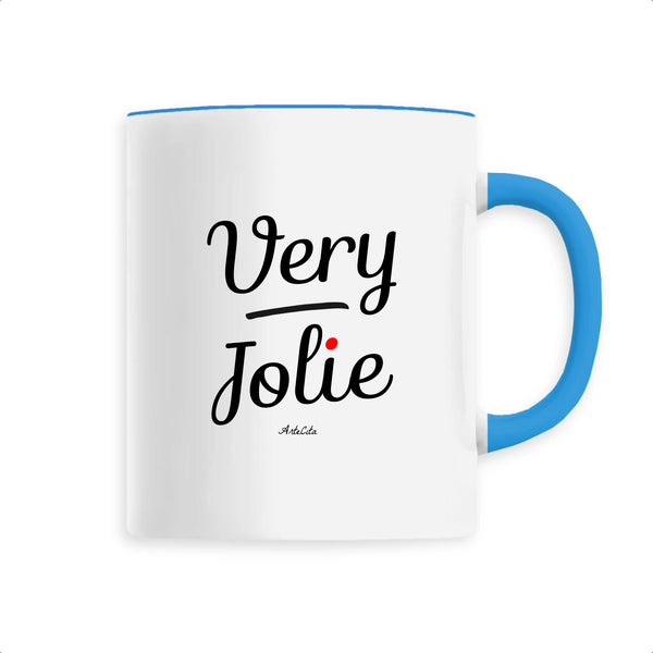 Mug - Very Jolie - 6 Coloris - Cadeau Original - Cadeau Personnalisable - Cadeaux-Positifs.com -Unique-Bleu-