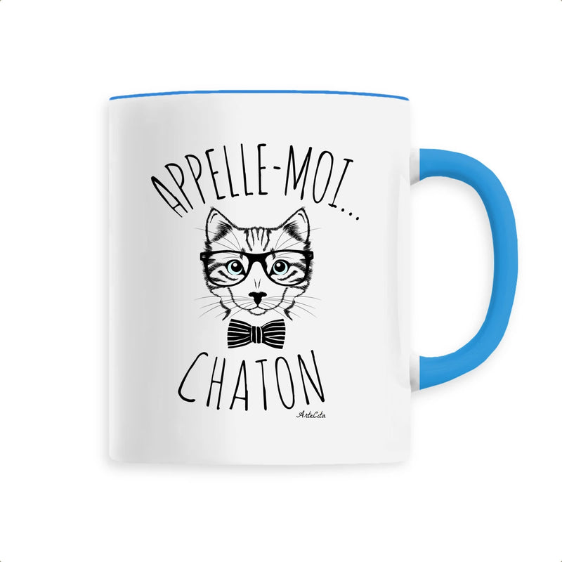 Cadeau anniversaire : Mug - Appelle-Moi Chaton - 6 Coloris - Cadeau Original - Cadeau Personnalisable - Cadeaux-Positifs.com -Unique-Bleu-