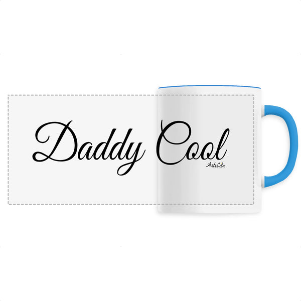 Mug - Daddy Cool (Cursif) - Céramique - 6 Coloris - Cadeau Original - Cadeau Personnalisable - Cadeaux-Positifs.com -Unique-Bleu-