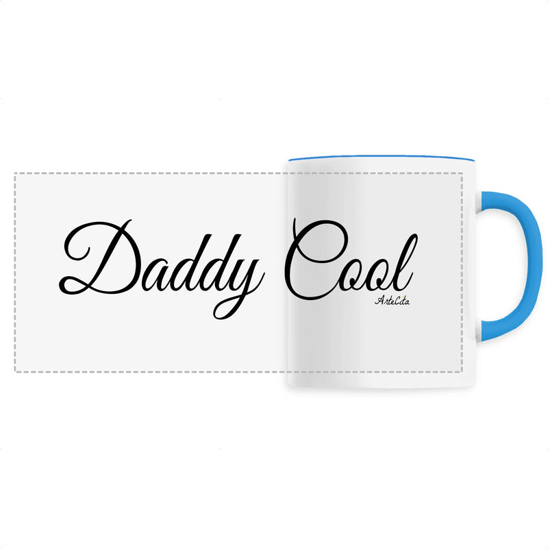 Cadeau anniversaire : Mug - Daddy Cool (Cursif) - Céramique - 6 Coloris - Cadeau Original - Cadeau Personnalisable - Cadeaux-Positifs.com -Unique-Bleu-