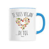 Mug - Je Suis Vegan de toi - 6 Coloris - Cadeau Engagé - Cadeau Personnalisable - Cadeaux-Positifs.com -Unique-Bleu-