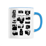 Mug - Appareils Photo Vintage / Choose your Weapon - 6 Coloris - Cadeau Personnalisable - Cadeaux-Positifs.com -Unique-Bleu-