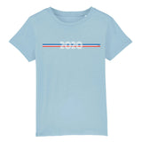 T-Shirt Enfant - Année 2020 - Coton Bio - 5 Coloris - Cadeau Personnalisable - Cadeaux-Positifs.com -3-4 ans-Bleu-