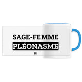 Mug - Sage-Femme Pléonasme - 6 Coloris - Cadeau Original - Cadeau Personnalisable - Cadeaux-Positifs.com -Unique-Bleu-