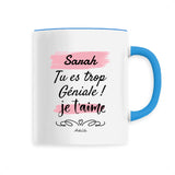 Mug - Sarah je t'aime - 6 Coloris - Cadeau Tendre - Cadeau Personnalisable - Cadeaux-Positifs.com -Unique-Bleu-