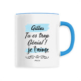 Mug - Gilles je t'aime - 6 Coloris - Cadeau Tendre - Cadeau Personnalisable - Cadeaux-Positifs.com -Unique-Bleu-