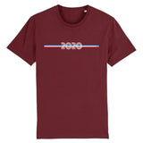 T-Shirt - Année 2020 - Coton Bio - Unisexe - 7 Coloris - Cadeau Personnalisable - Cadeaux-Positifs.com -XS-Bordeaux-