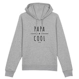 Sweat à Capuche - Papa Cool - Coton Bio - 2 Coloris - Cadeau Original - Cadeau Personnalisable - Cadeaux-Positifs.com -XS-Gris-