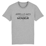 T-Shirt - Appelle-moi Monsieur - Coton Bio - Cadeau Original - Cadeau Personnalisable - Cadeaux-Positifs.com -XS-Gris-