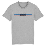 T-Shirt - Année 1992 - Coton Bio - Unisexe - 7 Coloris - Cadeau Personnalisable - Cadeaux-Positifs.com -XS-Gris-