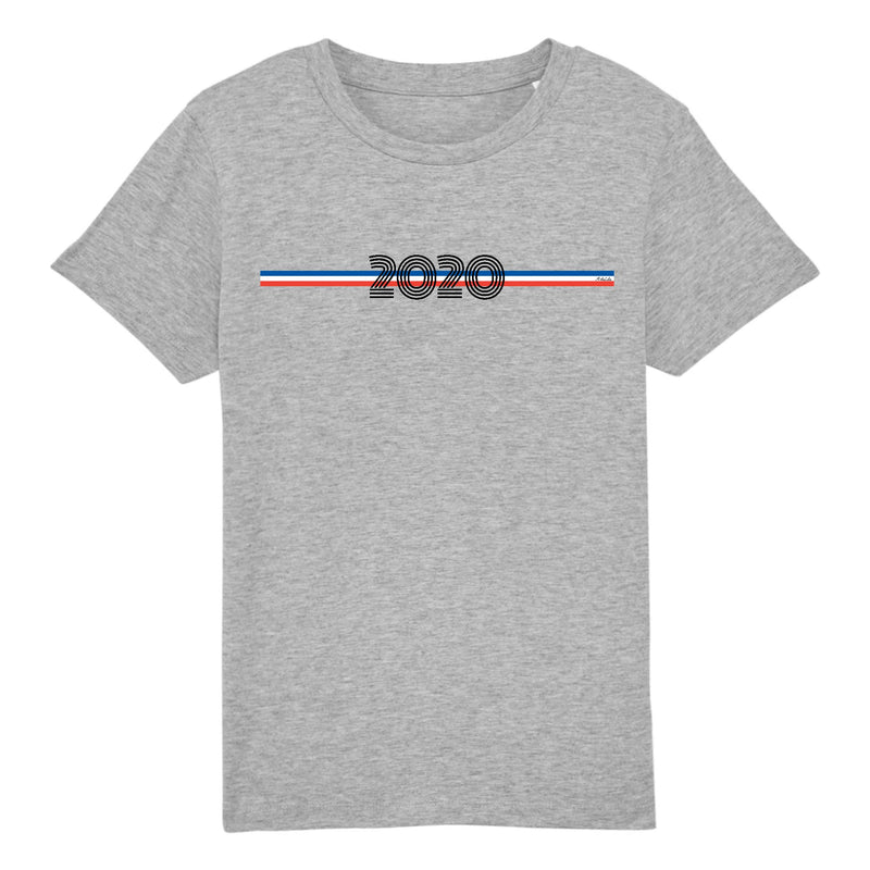 Cadeau anniversaire : T-Shirt Enfant - Année 2020 - Coton Bio - 5 Coloris - Cadeau Personnalisable - Cadeaux-Positifs.com -3-4 ans-Gris-