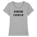 T-Shirt Premium Ajusté Personnalisable - MESSAGE CODÉ - Femme - Coton Bio - Cadeau Unique - Cadeau Personnalisable - Cadeaux-Positifs.com -XS-Gris-
