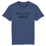 T-Shirt - Appelle-moi Chaton (phrase) - Coton Bio - Unisexe - Cadeau Original - Cadeau Personnalisable - Cadeaux-Positifs.com -XS-Indigo-