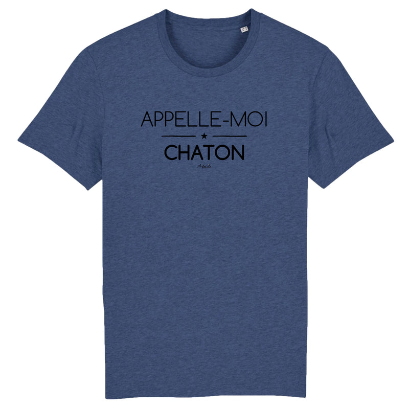 Cadeau anniversaire : T-Shirt - Appelle-moi Chaton (phrase) - Coton Bio - Unisexe - Cadeau Original - Cadeau Personnalisable - Cadeaux-Positifs.com -XS-Indigo-