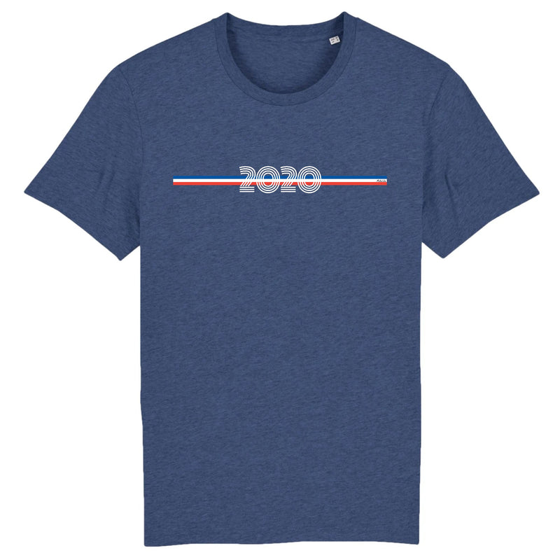 Cadeau anniversaire : T-Shirt - Année 2020 - Coton Bio - Unisexe - 7 Coloris - Cadeau Personnalisable - Cadeaux-Positifs.com -XS-Indigo-