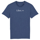 T-Shirt - Libre - Coton Bio - Unisexe - Cadeau Original - Cadeau Personnalisable - Cadeaux-Positifs.com -XS-Indigo-
