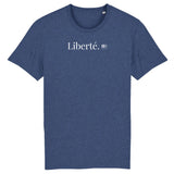 T-Shirt - Liberté - Coton Bio - Unisexe - Cadeau Original - Cadeau Personnalisable - Cadeaux-Positifs.com -XS-Indigo-