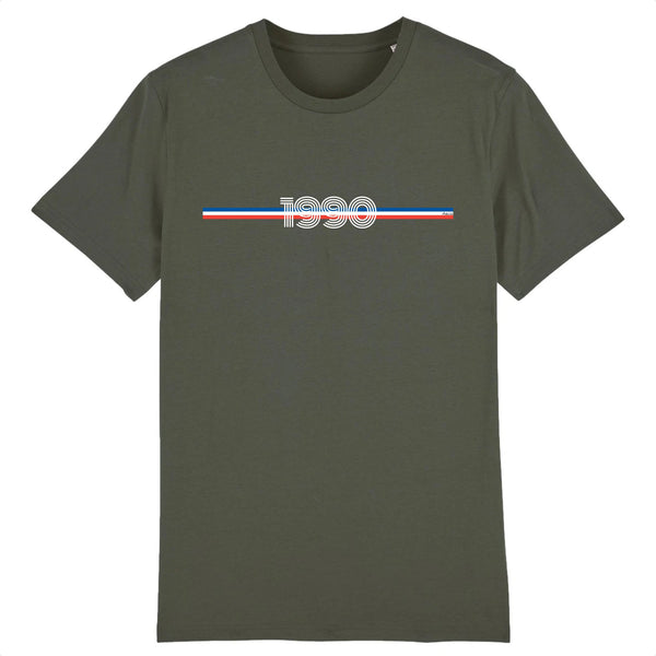 T-Shirt - Année 1990 - Coton Bio - 7 Coloris - Cadeau Original - Cadeau Personnalisable - Cadeaux-Positifs.com -XS-Kaki-
