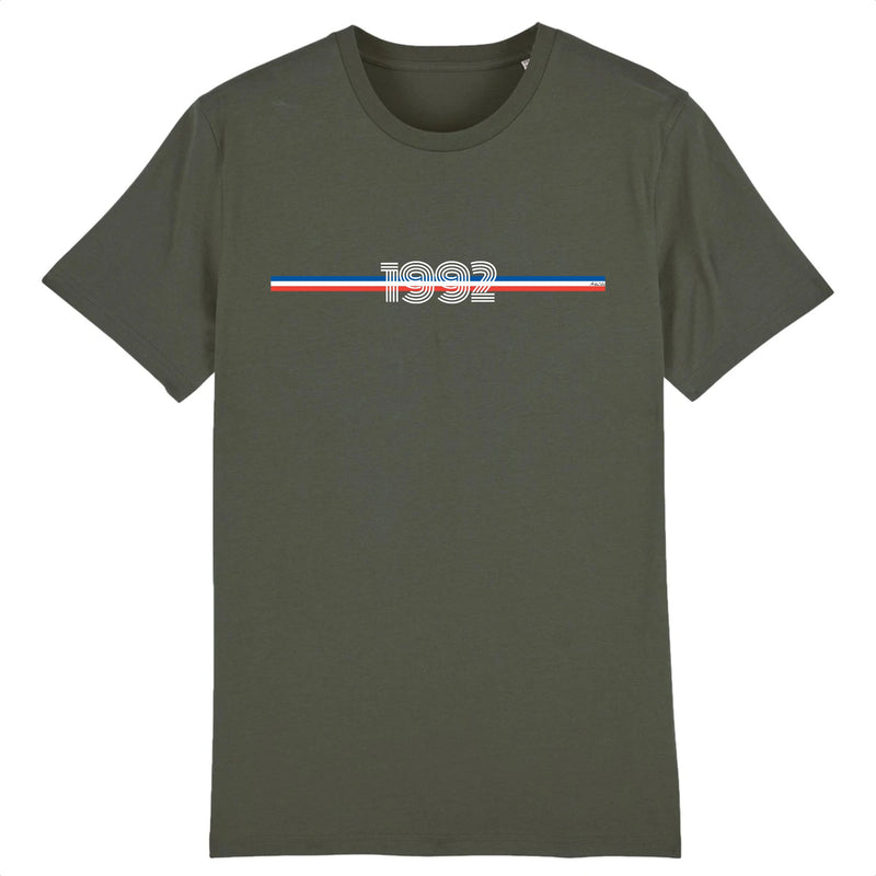 Cadeau anniversaire : T-Shirt - Année 1992 - Coton Bio - Unisexe - 7 Coloris - Cadeau Personnalisable - Cadeaux-Positifs.com -XS-Kaki-