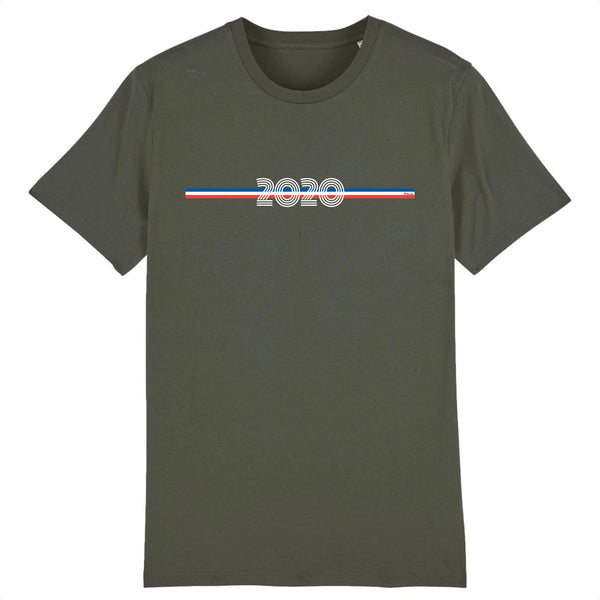 T-Shirt - Année 2020 - Coton Bio - Unisexe - 7 Coloris - Cadeau Personnalisable - Cadeaux-Positifs.com -XS-Kaki-