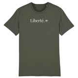 T-Shirt - Liberté - Coton Bio - Unisexe - Cadeau Original - Cadeau Personnalisable - Cadeaux-Positifs.com -XS-Kaki-