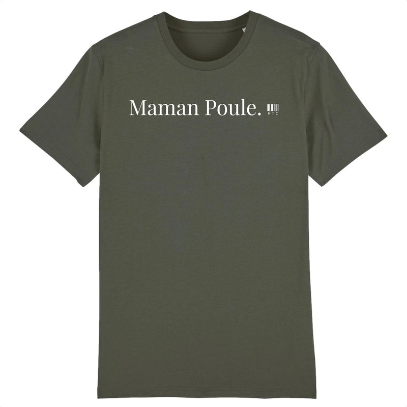 Cadeau anniversaire : T-Shirt - Maman Poule - Coton Bio - 7 Coloris - Cadeau Original - Cadeau Personnalisable - Cadeaux-Positifs.com -XS-Kaki-