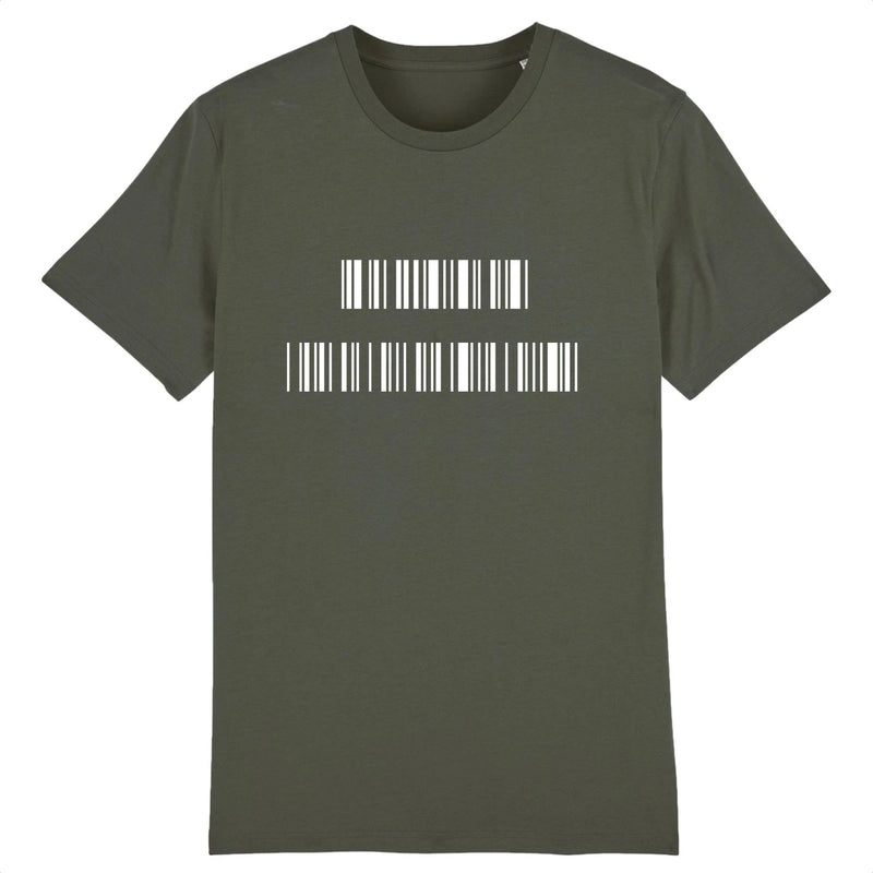 Cadeau anniversaire : T-Shirt Personnalisable - MESSAGE CODÉ - Coton Bio - Unisexe - Cadeau Unique - Cadeau Personnalisable - Cadeaux-Positifs.com -XS-Kaki-