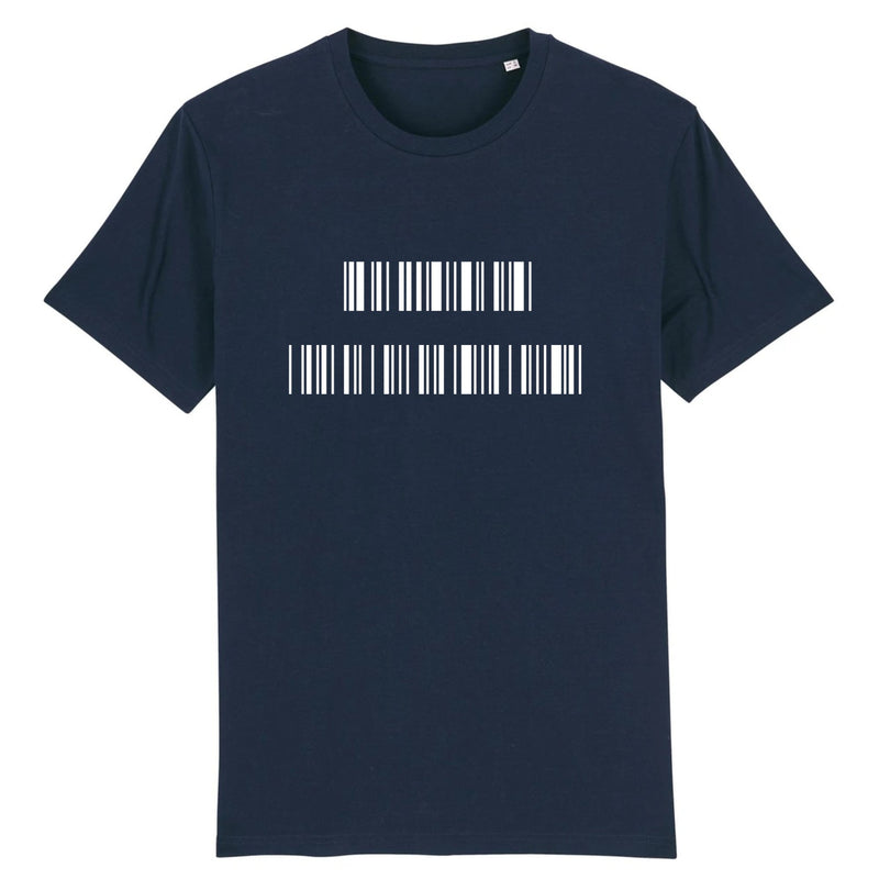 Cadeau anniversaire : T-Shirt Personnalisable - MESSAGE CODÉ - Coton Bio - Unisexe - Cadeau Unique - Cadeau Personnalisable - Cadeaux-Positifs.com -XS-Marine-
